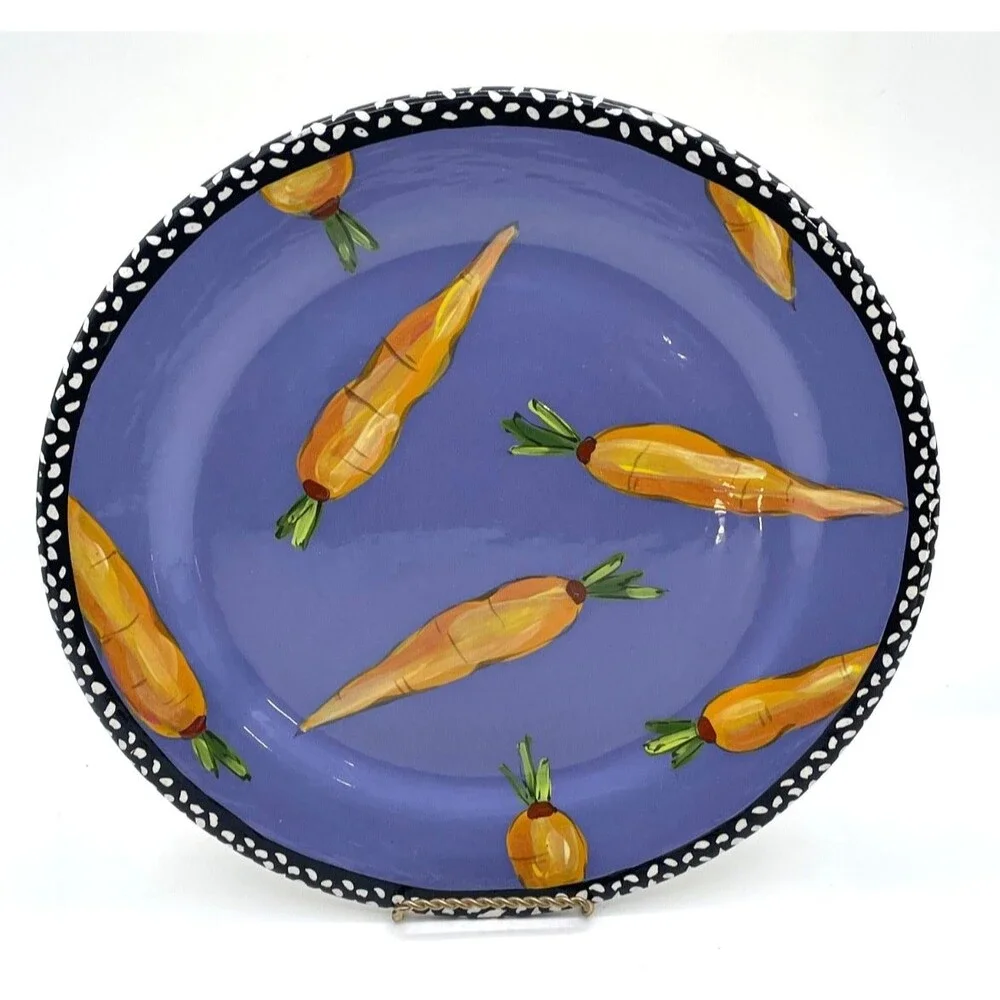 Droll Designs Carrot Decorative Dinner Plate 11.5